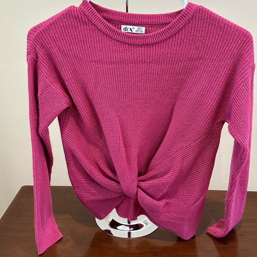 Dex Magenta Twist Front Sweatshirt